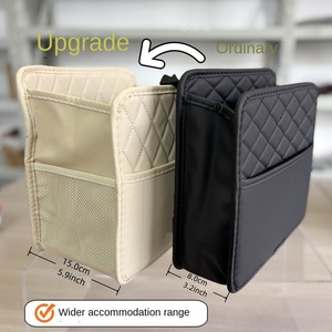 Sac de rangement universel pour siège de voiture Version améliorée Sac organisateur suspendu rapide de grande capacité Matériau en cuir Logo imprimable - Product Image 4
