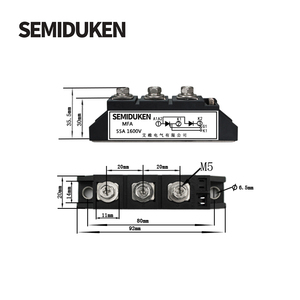 Ba pha 100amp cầu chỉnh lưu Diode mfa55a Thyristor <span class=keywords><strong>SCR</strong></span> mô-đun mfa1600v | semiduken mô-đun điều khiển công suất tiêu chuẩn - Product Image 2