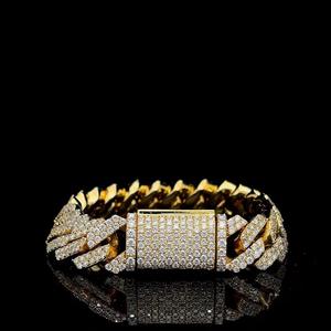 Bracelet tendance en argent sterling 925 avec maillons en moissanite, bijoux de mode hip-hop, cadeau unisexe, chaîne - Product Image 6