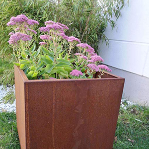 Jardinera Cuadrada de Acero Oxidado Personalizable para Uso en Interiores/Exteriores, Estilo Americano, para Arquitectura Paisajística - Product Image 4