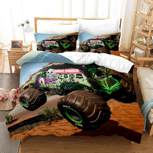 Parure de lit 3D Monster Truck, textiles de maison, linge de lit, ensembles de housses de couette, ensemble de couvre-lit Monster Jam Truck, 3 pièces - Product Image 6