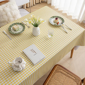 A granel de alta calidad de lujo Floral Jacquard cuadrado PU a prueba de aceite impermeable resistente al agua personalizable mantel impreso comedores - Product Image 6