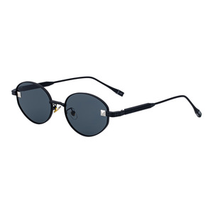 2025 Luxury Retro Designer Custom Logo Full Rim Oval Metal Frame PC Lenses UV400 Protection Trendy Unisex <b>Sunglasses</b> - Product Image 5