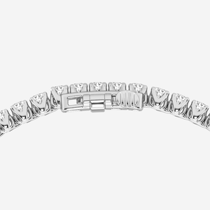 Bracelet tennis 7 carats en émeraudes et diamants de laboratoire, 6,5 pouces, bijou délicat et étincelant, cadeau pour femme - Product Image 1