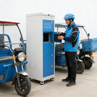 Gabinete de Intercambio de Baterías para Bicicletas Eléctricas de 5 Ranuras con Control por Aplicación Inteligente, Carga Rápida PD, Intercambio Rápido en 3s, BMS Activo, Resistente al Agua IP54, 8000W en Total