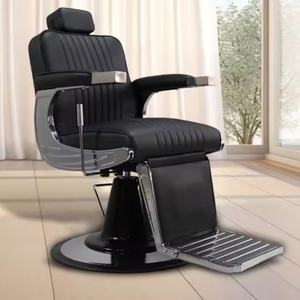 Prix de gros, fauteuil de barbier vintage en aluminium de luxe, cadre doré, pour hommes - Product Image 2