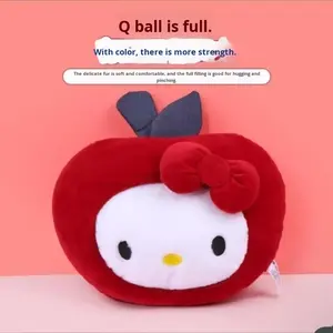 Pour princesse mer Animal pomme oreiller en peluche soulagement du Stress brodé maille doublure mignon chambre voiture <span class=keywords><strong>coussin</strong></span> lit décoration - Product Image 4