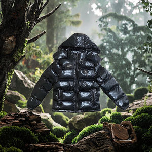 <b>Men</b> Thin Puffer Hooded <b>Jacket</b> Slim Fit Quilted Design Windproof Waterproof Breathable <b>Casual</b> Outdoor Winter Outerwear - Product Image 2