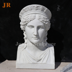Statue de <span class=keywords><strong>buste</strong></span> <span class=keywords><strong>en</strong></span> <span class=keywords><strong>marbre</strong></span> pour <span class=keywords><strong>femme</strong></span>, Sculpture classique d'intérieur sculptée à la main - Product Image 6