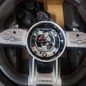 Volante de Cuero Personalizado para Benz AMG <span class=keywords><strong>CLA</strong></span> GLC GLB GLS GLE C63 E63 E300 W205 W213 W214 W222 W223, Accesorios Interiores para Automóvil - Product Image 4