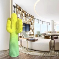 Sculpture de cactus minimaliste - Décoration extérieure contemporaine en fibre de verre/résine époxy peinte à la main pour la maison et le bureau