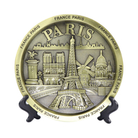 Conception personnalisée en gros Paris France Souvenir touristique métal artisanat cadre photo dîner cloche réfrigérateur aimant porte-clés