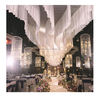 Toile de fond décoration extérieure hôtel voile église événement fête mariage rideaux paillettes tissu rideaux