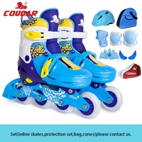 Patins à roulettes pour enfants MZS805 avec roulements ABEC-7, roues en PU de 64/72/76 mm, châssis en aluminium deux pièces, frein TPR - Patins durables