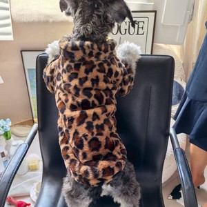 Beautiful Pet Leopard Print Cotton Coat Winter <b>Clothes</b> For <b>Cats</b> And Dogs Comfortable Leisure Wear - Product Image 3