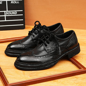 Chaussures décontractées pour hommes de qualité supérieure, chaussures en cuir pour hommes de style italien, talon surélevé, chaussures en cuir tendance - Product Image 5