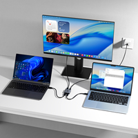 Conmutador USB-C Bidireccional 2 en 1, Salida de Video 8K, Transferencia de Datos de 10 Gbps, Carga Rápida PD de 100 W, Selector de 2 Puertos Tipo C