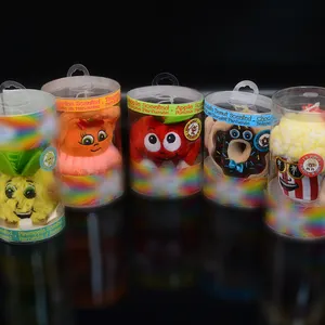 Printed PET PVC PP Round Plastic Boxes Tube Clear PVC Round Flower Gift Box With Cylinder Plastic Box For Toys