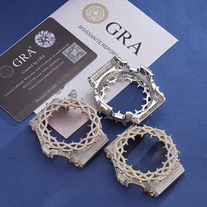 Prêt à expédier, lunette de montre GA-100 avec design à pointes, sertie de moissanite, personnalisée, glacée, lunette de montre <span class=keywords><strong>GShock</strong></span> sertie de moissanite, boîtier de montre - Product Image 1