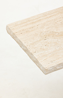 Table d'entrée minimaliste en contreplaqué, console élancée et peu encombrante, support géométrique incurvé