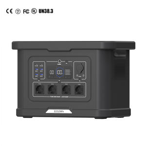 Charge super rapide 2400W LiFePO4 batterie au lithium Camping centrale solaire prise ue centrale électrique portable pour la maison d'urgence - Product Image 1