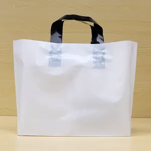 ハンドル付きカスタムプラスチックショッピング包装ハンドバッグ環境にやさしい中国サプライヤー