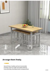 Ensemble de table et de chaises de cantine commerciale avec un design moderne pour 4, 6 ou 8 personnes, pour utilisation dans les restaurants - Product Image 4