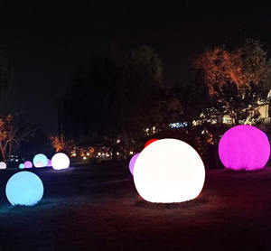आउटडोर निविड़ अंधकार आरजीबी रंग रिमोट कंट्रोल के साथ दीपक सौर प्रकाश गेंदों फ्लोटिंग सौर प्रकाश गेंद - Product Image 5