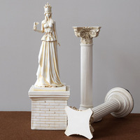 Pièce décorative en résine blanche, décoration de table, colonne romaine vintage, petite colonne romaine