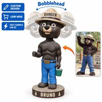 Figurine personnalisée en résine de mascotte bobblehead pour la prévention des incendies, la sécurité publique, les campagnes éducatives et de sensibilisation en milieu de parc