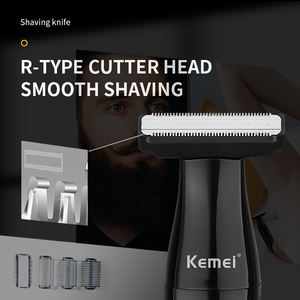 Kemei KM-114 Rasoir électrique professionnel <span class=keywords><strong>rechargeable</strong></span> pour hommes 3 en 1 pour le soin du corps, rasoir à barbe étanche USB, <span class=keywords><strong>coupe</strong></span>-poils de <span class=keywords><strong>nez</strong></span> - Product Image 3