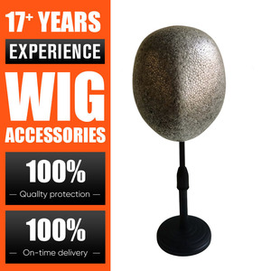 Terciopelo suave nuevo diseño Cabeza de espuma gris/Negro espuma maniquí cabeza peluca soporte para pelucas herramientas de fabricación peluca cabeza de exhibición - Product Image 1
