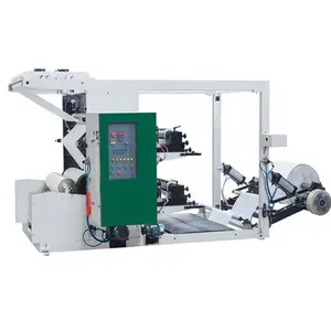 Máquina de impresión de bolsas de papel de compras de bolsas personalizadas, máquina de impresión gráfica flexográfica de 2 colores de alta velocidad en bolsas de papel