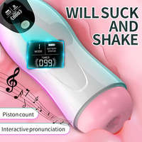 Penis Training Zählen Stöhnen Stimme Realistisches Gefühl Saugen Vibration Elektrische Männer Masturbation Cup Oral Erwachsene Sexspielzeug 18