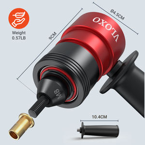 VLOXO Portable Handheld Rivet Nut Gun Automatic Female Gun Head Cordless Riveting Power Drill Tool <b>Kit</b> LMQ01 Rivet Nut Gun Elect - Product Image 4