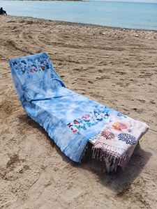 Blue Tie Dye Color Turkish <b>Towel</b> Natural Viscose Fabric Women Men Use Beach Pool Home Sauna Drying <b>Towel</b> Washable <b>Quick</b> Drying - Product Image 2