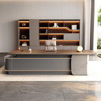 Bureau de direction en bois MDF de luxe, moderne, écologique, durable, pour PDG et grands cadres, vente en gros