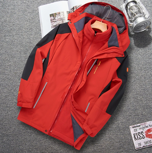 เสื้อแจ็คเก็ตทำงานแบบสามในหนึ่งเดียว แฟชั่นเสื้อแจ็คเก็ตขนแกะสำหรับผู้ชาย นักเรียนชาย เสื้อฮู้ด - Product Image 5