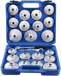 23pcs Automotive Tool Cup Type Oil Filter Wrench Set Removal Tool Oil Filter Hat Wrench Set Vehicle Tools Oil Filter Wrench
