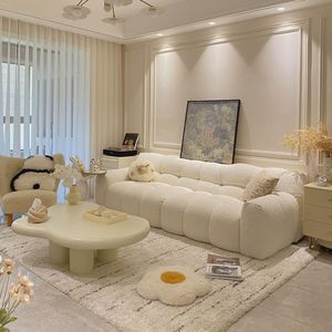 โซฟาเบดแบบโมดูลาร์สำหรับห้องนั่งเล่นสไตล์วิลล่าทันสมัย  โซฟาเข้ามุมบุฟองน้ำ  หุ้มผ้าขนแกะ  โซฟาคลาวด์  สำหรับบ้านและอพาร์ทเม้นท์ - Product Image 4