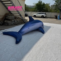 Modèle de dauphin gonflable réaliste pour la décoration d'activités sur le thème des animaux marins, nouveau design de poisson requin gonflable