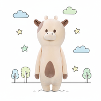Vente en gros, faible MOQ, peluche personnalisée de 24 pouces avec logo, peluche personnalisée mignonne en forme de vache, jouets en peluche