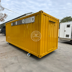 Kiosque de vente au détail mobile de luxe en conteneur préfabriqué pour glacier, <span class=keywords><strong>restaurant</strong></span> à structure en acier, usage commercial - Product Image 5
