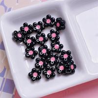 Kit de fabrication de bijoux DIY avec pendentifs en alliage à cinq pétales, motif fleur ballon mignonne, finition émail goutte d'huile, accessoires en vrac pour chaînes de téléphone portable