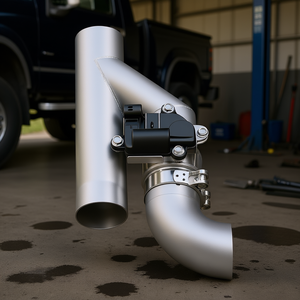 Kit de soupape d'échappement universel en acier inoxydable de 2,5 pouces avec tuyau en Y pour systèmes de tuning de camions - Product Image 2