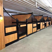La stalle facultative de cheval de mangeoire de boîte préfabriquée enduite de poudre affronte les cages pour animaux