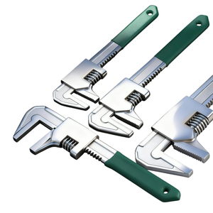 Llave Inglesa Tipo F Multifuncional de Gran Apertura, Grado Industrial, Acero al Cromo Vanadio, Ajustable y Dentada - Product Image 1