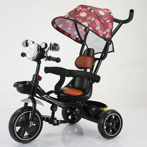 Precio barato música niños triciclo <span class=keywords><strong>con</strong></span> espejo retrovisor y <span class=keywords><strong>toldo</strong></span> 3 ruedas triciclo niños bicicleta de equilibrio para bebé niña niño Juguetes - Product Image 1
