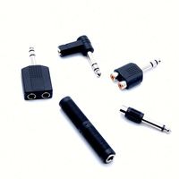 Adaptor Splitter Audio Jack Stereo 6.35mm Male ke Dual 1/4" 6.35mm Female, Konektor 2 Pin Male Female 6.35mm