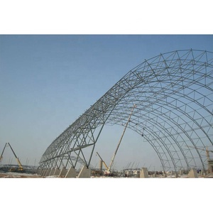 Structure préfabriquée en acier à ossature spatiale, toit en arche courbe, construction en voûte tonnelle, stockage de charbon - Product Image 4